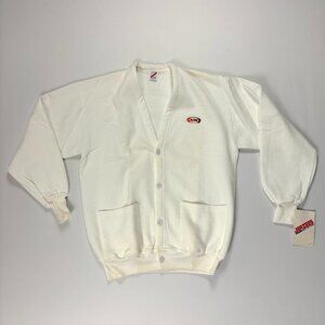 Vintage A&W Rootbeer Cardigan Sweatshirt White Jerzees NWT Deadstock Promo New